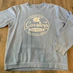 Pressbox Women’s Collegiate Carolina Tar Heels Blue Ribbed Pullover Size Small